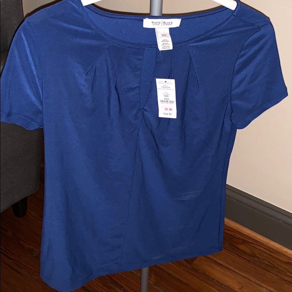 NWT Blue Key Hole Blouse